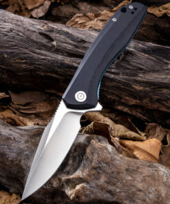 We Knife - CIVIVI Baklash Flipper Black G10 Handle Blue SS Liner Knife