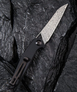 We Knife - CIVIVI McKenna Liner Lock Black G10 with Damascus Blade Knife