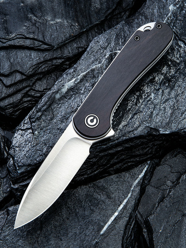 We Knife - CIVIVI Elementum Liner Lock Black Ebony Wood Knife
