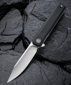 We Knife - CIVIVI Chronic Liner Lock Flipper Black G10 with Satin Finish Knife