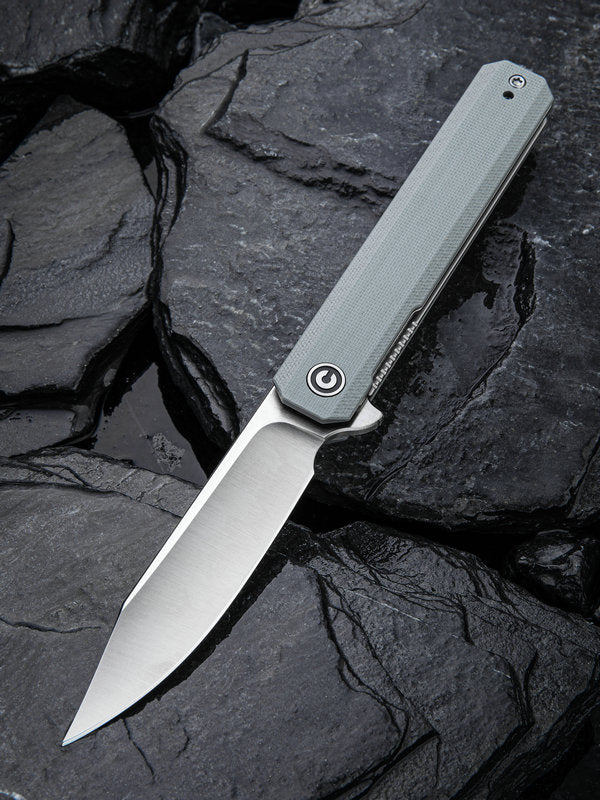 We Knife - CIVIVI Chronic Liner Lock Flipper Gray G10 / Satin Finish Knife