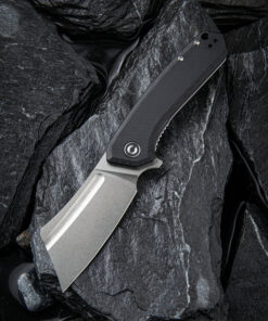 We Knife - CIVIVI Mini Bullmastiff Liner Lock Black G10 Flipper Stonewashed Knife