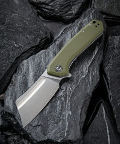 We Knife - CIVIVI Mini Bullmastiff Liner Lock OD Green Flipper Stonewashed Knife