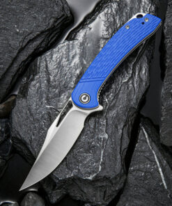 We Knife - CIVIVI Dogma Liner Lock Knife Blue G10 with Satin Blade