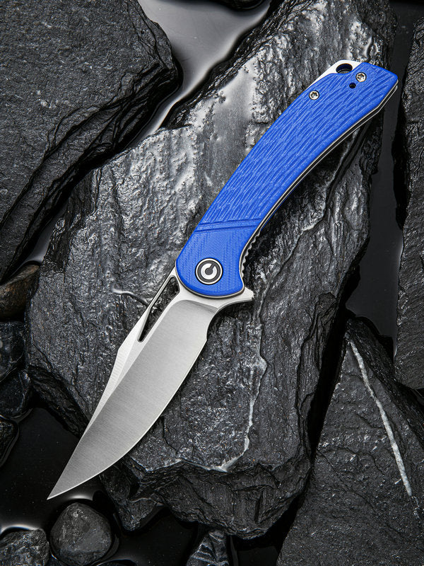 We Knife - CIVIVI Dogma Liner Lock Knife Blue G10 with Satin Blade