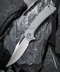 We Knife - CIVIVI Dogma Liner Lock Knife Gray G10 with Satin Blade