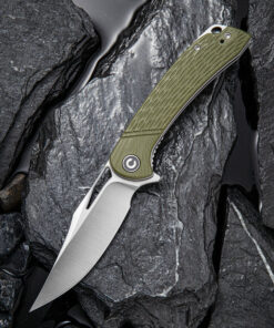 We Knife - CIVIVI Dogma Liner Lock Knife OD GREEN G10 with Satin Blade