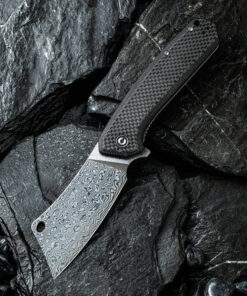 We Knife - CIVIVI Mastodon Liner Lock Carbon Fiber/ Black G10 with Damascus