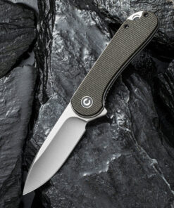 We Knife - CIVIVI Elementum Liner Lock Dark Green Micarta Handle SATIN Finish