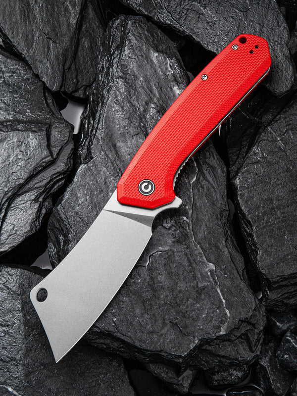 We Knife - CIVIVI Mastodon Liner Lock Red Coarse G10 Knife