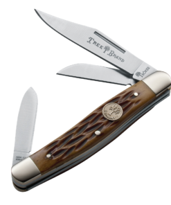 Boker Knives 110727 Traditional Medium Stockman SlipJoint with Brown Jigged Bone