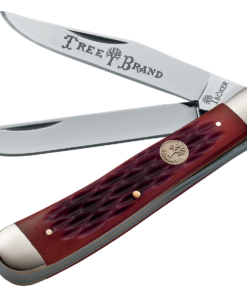 Boker Knives 110747 Traditional Trapper SlipJoint Knife with Red Jigged Bone