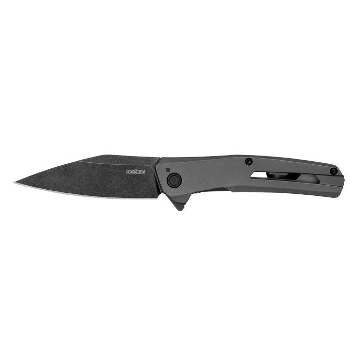 Kershaw 1404 Flyby Assisted Flipper D2 BlackWash Blade with Gray PVD Coated Handles