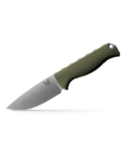 Benchmade 15006-01 Steep Country Fixed Blade Stonewash CPM-S30V Blade with Dark Olive Santoprene Handles