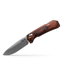 Benchmade 15062 GRIZZLY Creek Knife CPM-S30V Satin Drop Point Blade with Stabilized Wood Handles