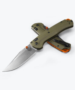 Benchmade 15536 Taggedout Axis Lock Plain Satin CPM-S45VN Blade with OD Green G10 Handles
