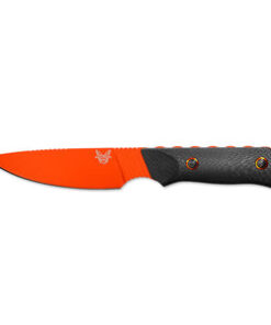 Benchmade 15600OR Raghorn Fixed Blade Orange Cerakote CruWear Blade with Carbon Fiber Handles