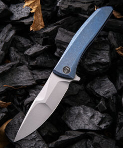 We Knife 923A Scoppio Frame Lock Knife Blue Ti (3.63" Stonewash)
