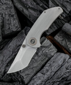 We Knife Thug 2103B Gray Titanium Handle with Hand Rubbed CPM 20CV Blade