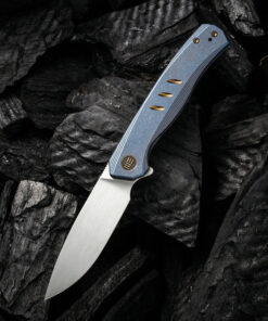 We Knife SEER Folding Knife 20015-2 Blue Titanium Handle Flipper Tab Knife Limited Edition