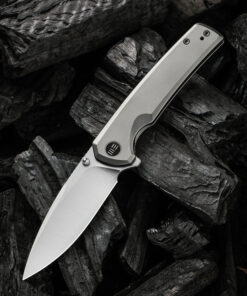 We Knife- Subjugator 21014C-1 Satin CPM-20CV Blade with Gray Titanium Handles