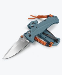 Benchmade 18060 Adira Axis Lock Folder Drop Point Stonewash CPM-Magnacut Blade with Depth Blue Grivory Handles