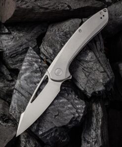 We Knife Fornix 2016A Gray Stonewashed Blade with Gray TI Handle Knife (3.3" SW)
