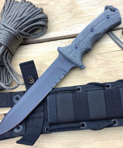 Chris Reeve Knives Green Beret 7" Spear Point Serrated Black
