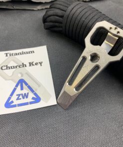 Zach Wood Custom Tools 2020 Strike Plate CK1 Titanium "Upgrayedd" Church Key Pry Bar