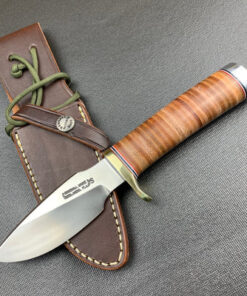 Randall Made Knives Model 11-4 SS1 Alaskan Skinner 4" Brown Leather Handle with Brown Sheath