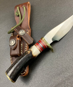 Randall Made Knives Model M27B Mini Trailblazer with Brass and Brown Sheath Knife