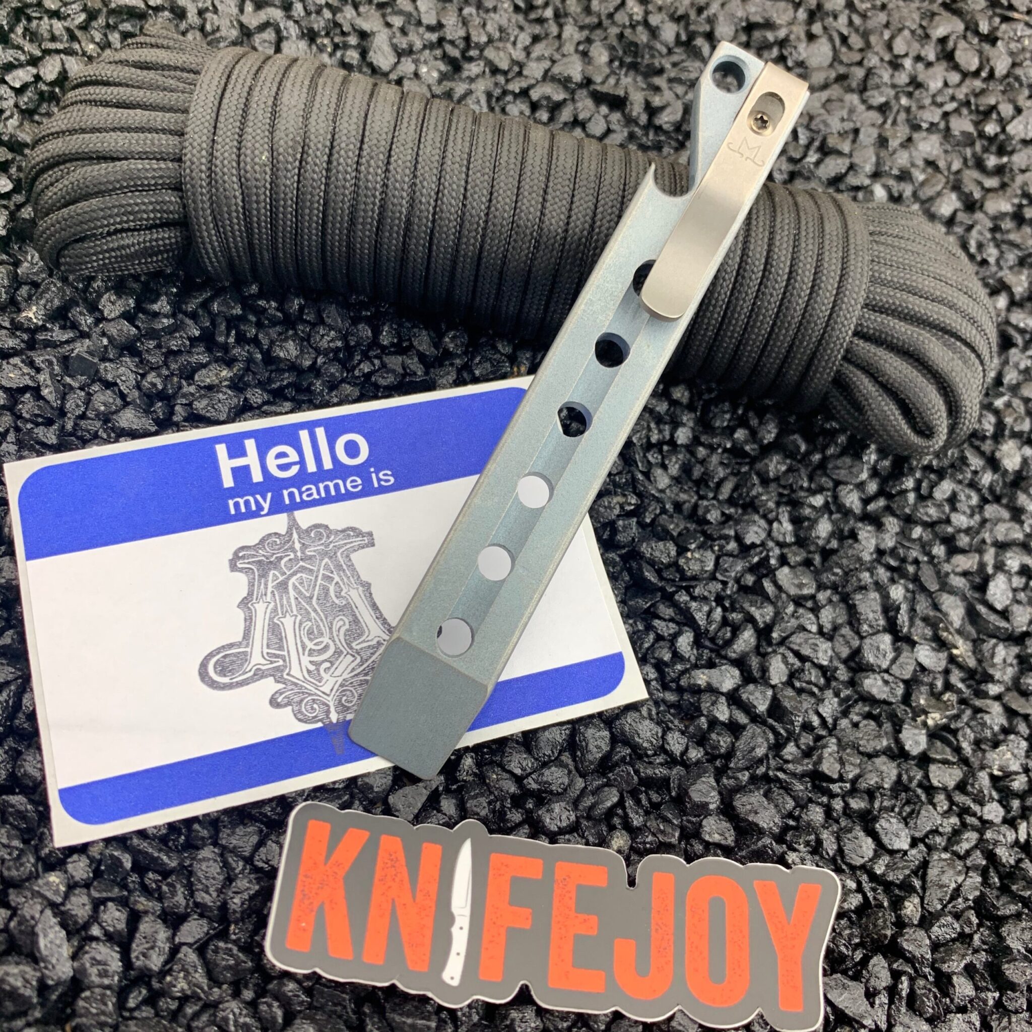 Maverick Customs 5" Pocket Pry Bar EDC Titanium Tool Holed Fuller