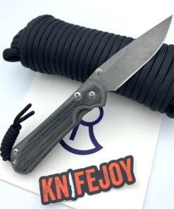 Chris Reeve Knives Small Sebenza 31 LH Black Canvas Micarta Inlay Drop Point Raindrop Damascus Knife