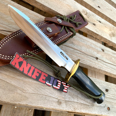 Randall Made Knives Model 14 Attack R14 SS2 ST BPH Brass Guard with Brown Sheath