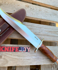 Randall Made Knives Model 12-11 NS2 THU DB Smithsonian Thuya Burl Wood Handle/Brown Sheath
