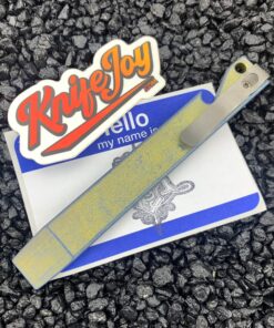 Maverick Customs 5" Anodized Yellow Stonewash Pocket Pry Bar EDC