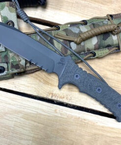 Chris Reeve Knives Pacific Clip Point SERRATED Black Fixed Blade