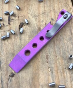 Maverick Customs 4" Drilled Purple Anodized EDC Pry Bar Tool