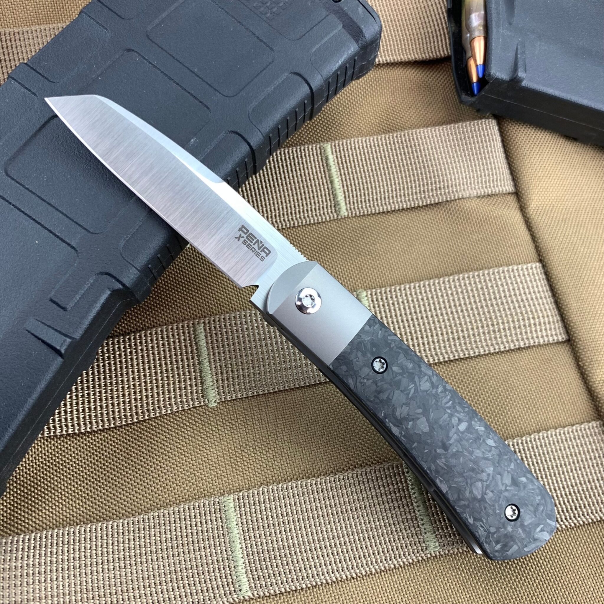 Enrique Pena X Series Apache Flipper with Kickstop Marble Carbon Fiber