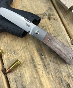 Enrique Pena X Series Apache Front Flipper Brown Micarta Knife