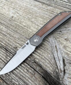 Enrique Pena X Series Thumbstud Old Mula Brown Canvas Micarta Inlay