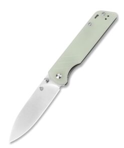 QSP Parrot QS102H Liner Lock Knife Satin Blade with Jade G10 Handle