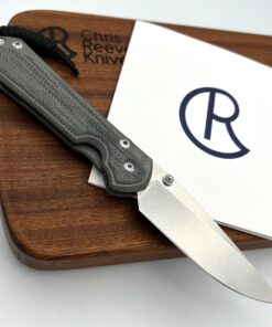 Chris Reeve Knives LEFT HAND Large Sebenza 31 Drop Point with Black Micarta Inlay
