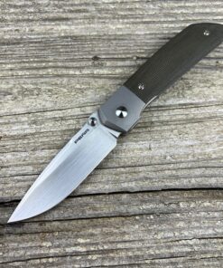 Enrique Pena Custom Front Flipper Mula Brown Micarta and Mokuti Clip