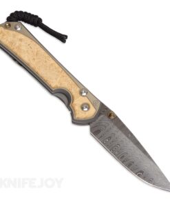 Chris Reeve Knives Large Sebenza 31 LH DP Ladder Damascus with Box Elder Inlay Polished Handles