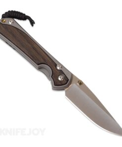 Chris Reeve Knives Large Sebenza 31 LH Drop Point with Bog Oak Inlay/ Double Gold Lugs Matte Handles
