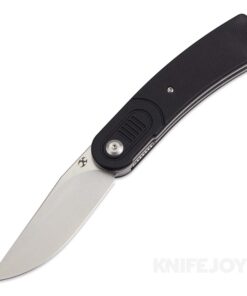 Kansept Knives T2025A1 Reverie Front Flipper Stonewashed Blade with Black G10 Handles