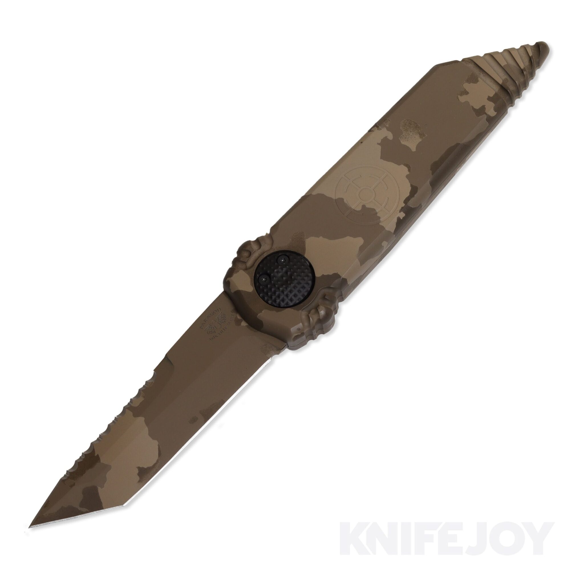 Paragon ASH-DREDDLOCK-DG-CAMO Dredd Lock Desert Granite Camo Serrated Blade and Desert Camo Aluminum Handle