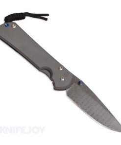 Chris Reeve Knives Large Sebenza 31 Ladder Damascus Drop Point Blade with Plain Handles LEFT HANDED Knife