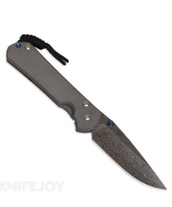 Chris Reeve Knives Large Sebenza 31 Drop Point Raindrop Damascus Blade with Plain Handle LEFT HANDED KNIFE